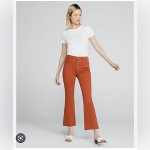 Jbrand button fly jeans in terracotta